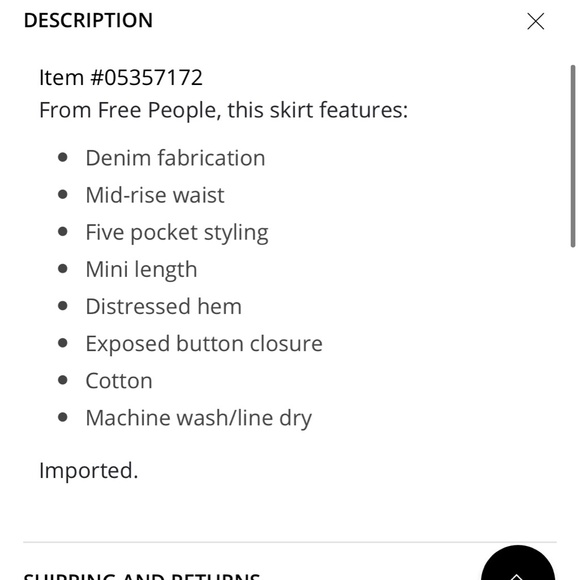 We the Free A-line Denim Mini Skirt - Picture 4 of 12